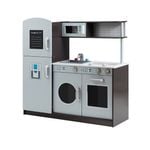 Costway Children Storage Cabinet Kids Pretend Kitchen Set Grey