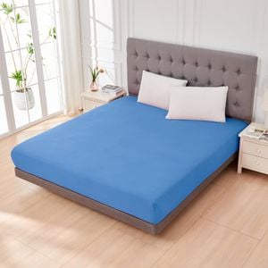 LINENOVA Deep Pocket Ultra-Soft Microfibe Fitted Sheet - Double, Ocean