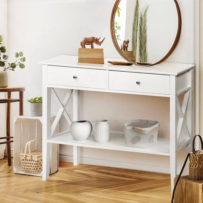 Artiss Console Table Hall Side White Desk Furniture Bunnings Australia