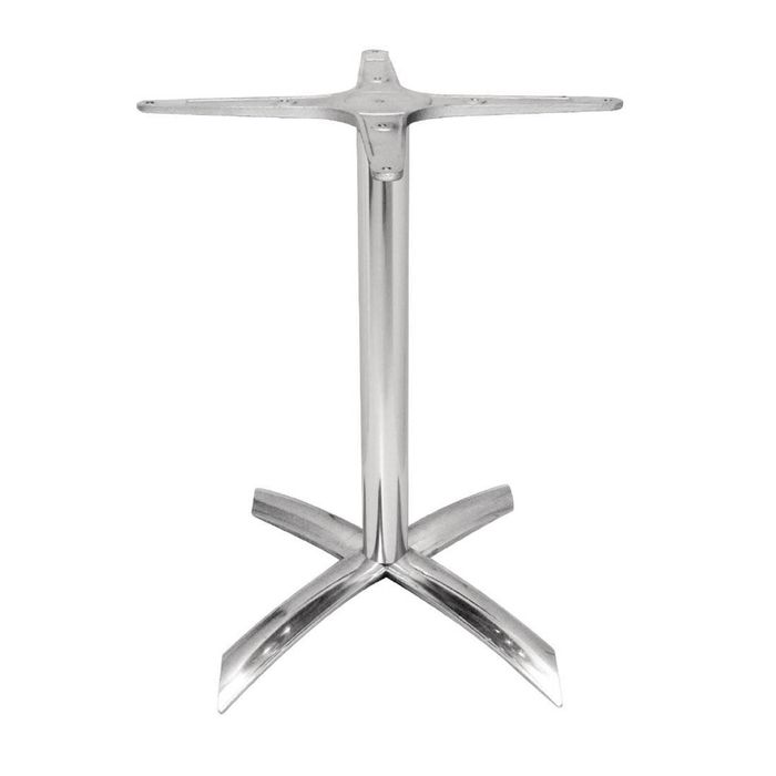 Bolero Flip Top Table Base Aluminium Black 720h X 480w X 480d Mm Indoor Outdoor Space Saving Folding Nesting Stand