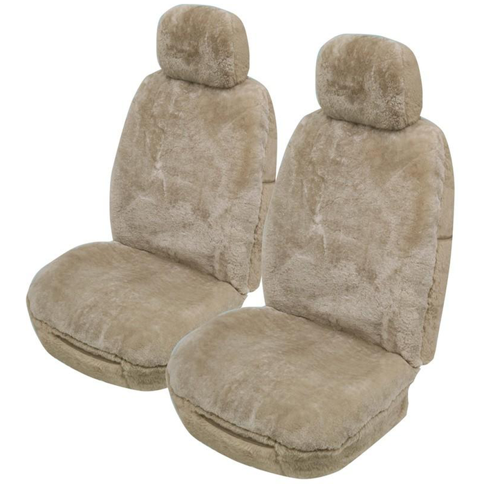MyCar Sheepskin Seat Covers Universal 25mm Mocha