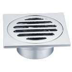 Kinetic 80mm Chrome Plated Square Floor Grate