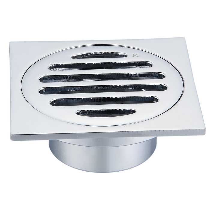 Kinetic 80mm Chrome Plated Square Floor Grate