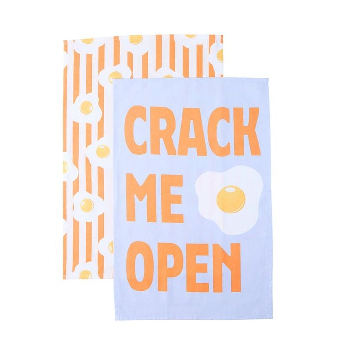 Ambrosia Daily Dose  Set Of 2 Tea Towels - Eggs