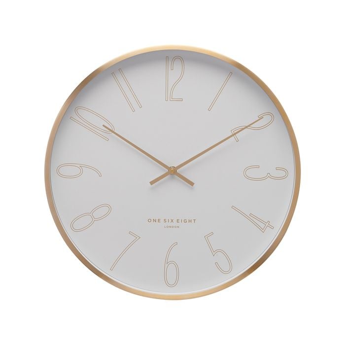 One Six Eight London  Astrid 40cm White Silent Wall Clock