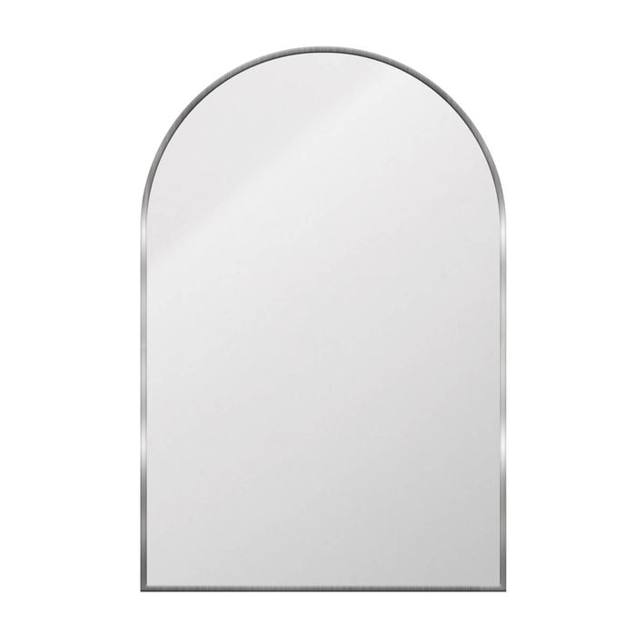Astin Sinclair 900 x 600 x 28mm Brushed Nickel Arch Shape Mirror