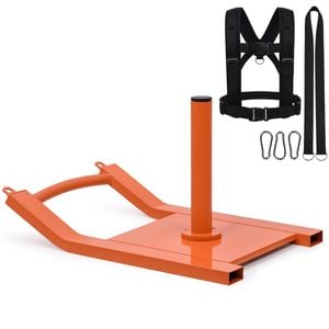 Advwin Weight Sled with 2 Weight Posts (1"/2") & Adjustable Shoulder Strap for Strength Training, 180kg Max Load