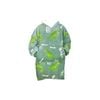 Bloomington Kids Comfy Warm Blanket Hoodie  with Sherpa Reverse Green Dinosaur