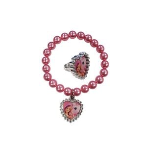 Mattel Barbie Beaded Bracelet & Ring Set Costume Dress Up Party Accessory Child