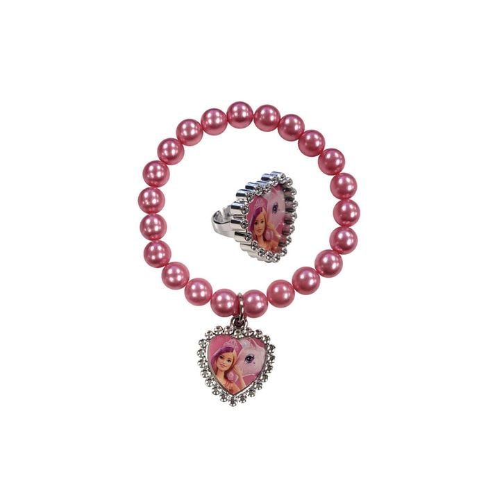 Mattel Barbie Beaded Bracelet & Ring Set Costume Dress Up Party Accessory Child