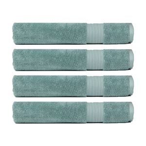 4PK Christy Sovereign Combed Cotton Bath Towel 650GSM Plush Mineral Blue King