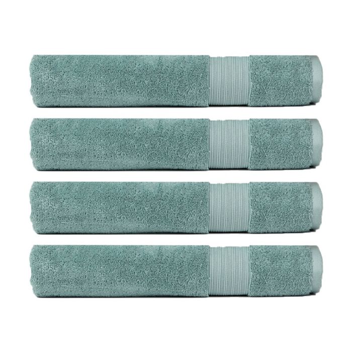 4PK Christy Sovereign Combed Cotton Bath Towel 650GSM Plush Mineral Blue King