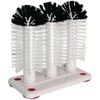 Jantex 3 Brush Manual Glasswasher Suction Base Nylon Brushes 165x155x100mm Commercial Barware Cleaning