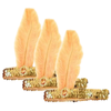 3x 1920s FLAPPER HEADBAND Headpiece Feather Sequin Charleston Costume Gatsby Gold/Orange