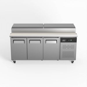 AG 3 Door Saladette Fridge - Fits 8 x 1/3 GN Trays