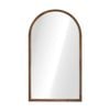 Oikiture Arched Wall Mirrors Vanity Home Decor Makeup Mirror 86x50cm Walnut Wood