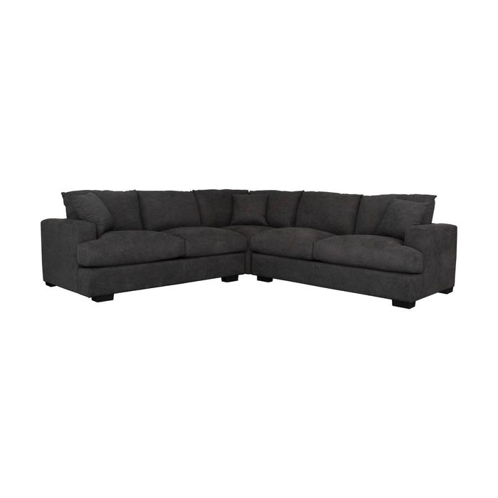 Hecate 4 Seater Corner Modular Fabric Sofa Lounge Dark Grey