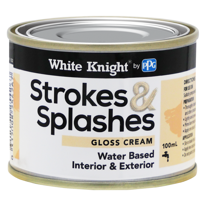 White Knight 100ml Cream Strokes And Splashes Paint