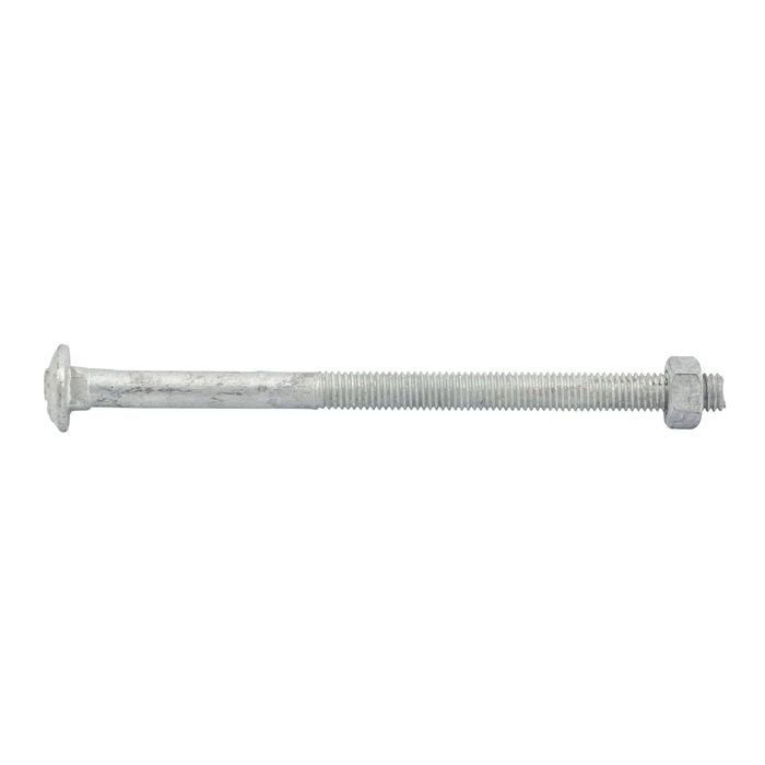Zenith M8 x 130mm Hot Dipped Galvanised Cup Head Bolt And Nut - Each