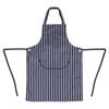 Whites Butchers Stripe Pocket Bib Apron Blue/white 710x960mm Commercial Kitchen Clothing