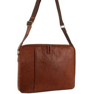 Pierre Cardin Crumpled Leather 15" Laptop Computer  Tan