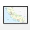 California Map  Print 100% Australian Made 90x60cm  (Poster)