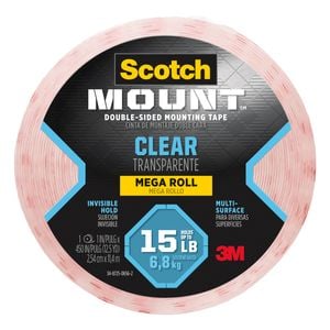 Scotch-Mount 2.54 x 1143 cm Clear Double-Sided Mounting Tape