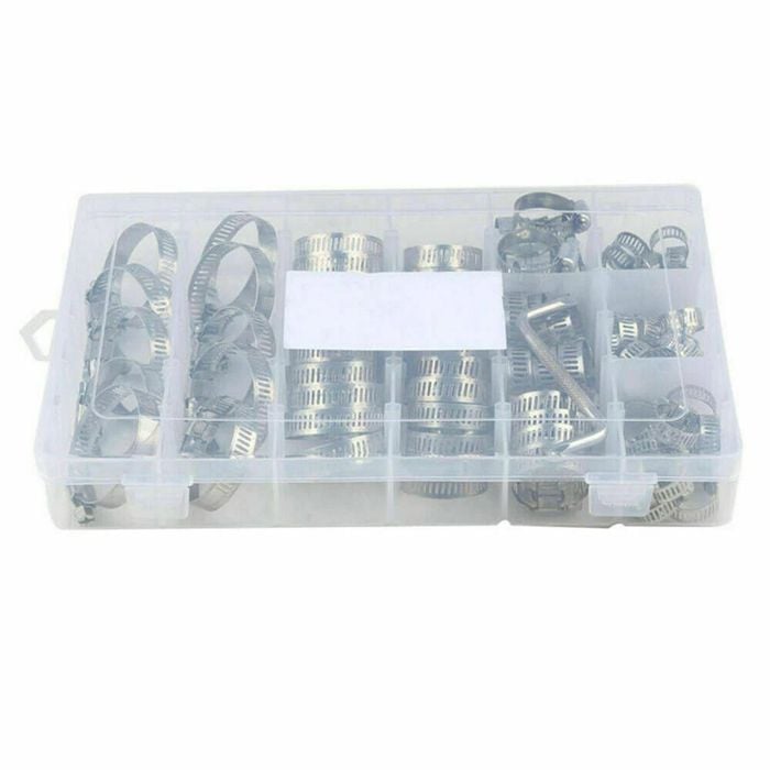 Digitel Stainless Steel 91x Hose Clamps Clips Adjustable Range Worm Gear Pipe Clamp Kit