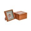 Nicola Spring Acrylic 3D Box Photo Frames with 4" x 4" Mounts - 8" x 8"  - Dark Wood - Pack of 5