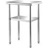 Vevor 65x45.7x91.4cm  Prep Table Stainless Steel with Heavy Duty Metal
