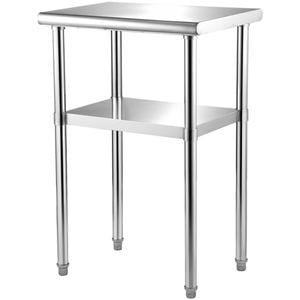 Vevor 65x45.7x91.4cm  Prep Table Stainless Steel with Heavy Duty Metal