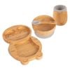Tiny Dining 4pc Bamboo Penguin Baby Feeding Set with Suction Cup