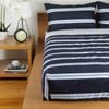 Jason Commercial Single Bed Hudson Stripe Quilt Cover Set 140x210cm Navy/spring Blue