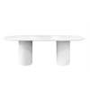 Home Bazar Tuscan Oval Dining Table Ivory