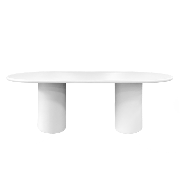 Home Bazar Tuscan Oval Dining Table Ivory
