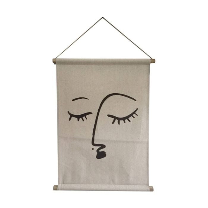 Maine & Crawford Nanago 70x50cm Face Wall Art Chart Hanging Home Decor White