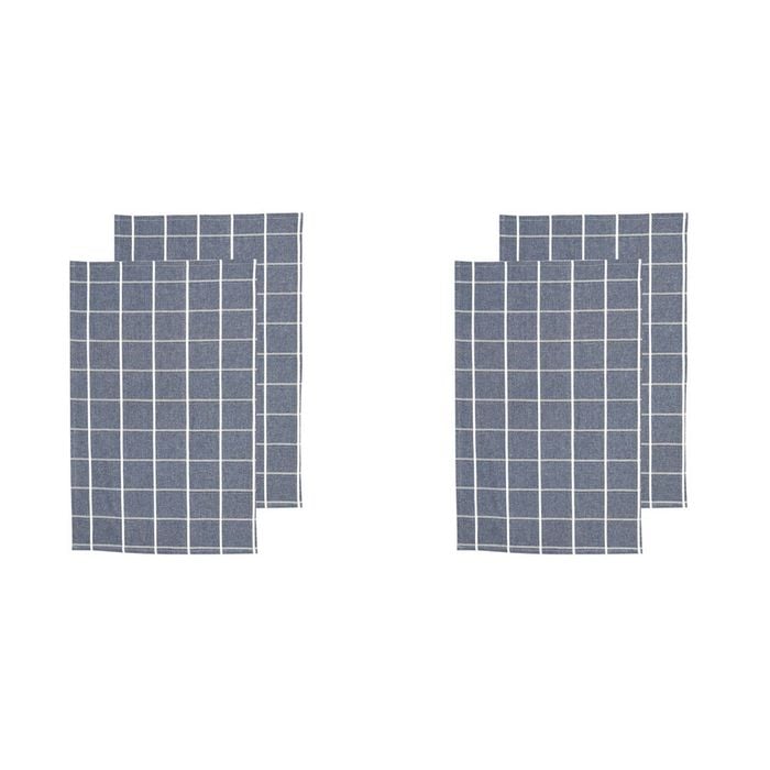 2x 2pc NF Home & Entertaining Essentials Greenland Tea Towel 25x18cm Solid Blue