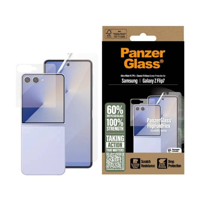 Panzer 2-in-1 Glass + Film Screen Protector Case - Samsung Galaxy Z Flip 7