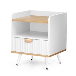 ALFORDSON Bedside Table Wood and White