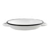Urban Style Enamelware 24cm Ragout Plate w/ Black Rim - White