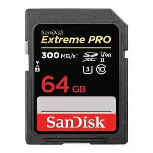 SanDisk Extreme Pro 64GB SDXC UHS-II Class 10 Memory Card - Write Speeds Up To 260MB/s [SDSDXDK-064G-GN4IN]