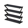 Lifebay Shoe Rack Z-Shelf Black Plastic Organizer (4-Tier)