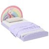 Costway Single Size Floor Bed Frame Kids Bed Unicorn Purple