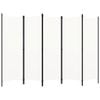vidaXL 5-Panel Room Divider Panel Privacy Screen Partition Living Room White