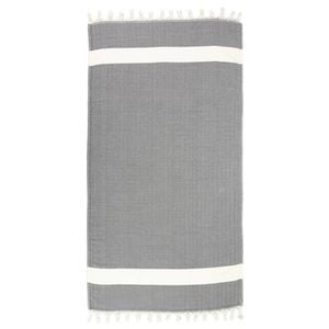 Zigzag Black and White Turkish Beach Towel - 100cm x 160cm