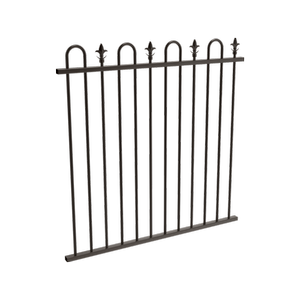 ProtectorAl 350 - 1200mm Black Aluminium Loop And Spear Pool Fence Panel