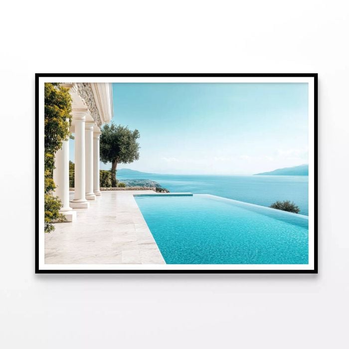 Pool with a View of the Ocean  Print 100% Australian Made 120x90cm  (Poster)