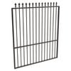 ProtectorAl 1201 - 1500 x 1800mm Black Aluminium Garden Gate Spear Top with Mid Rail