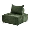 Oikiture Chenille Modular Sofa Floor Lounge Chair W/pillow Tofu Armless Green