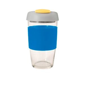Avanti Go Cup Glass 473ml Blue/Grey/Yellow